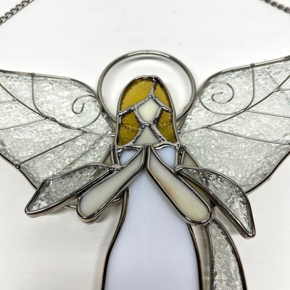 Stained Glass Angel Sun Catcher FLAW - Picture 2 of 7